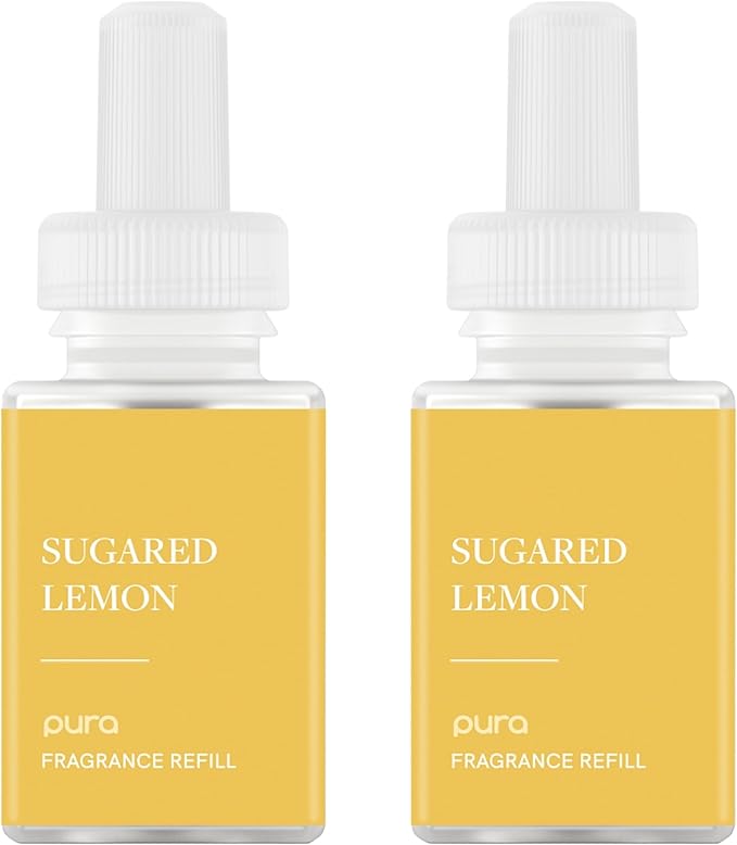 Pura Smart Home Scent Refill - Long-Lasting Premium Fragrance per Refill - Clean Diffuser Fragrance for Home, Office & Apartment - 2 Pack, Sugared Lemon