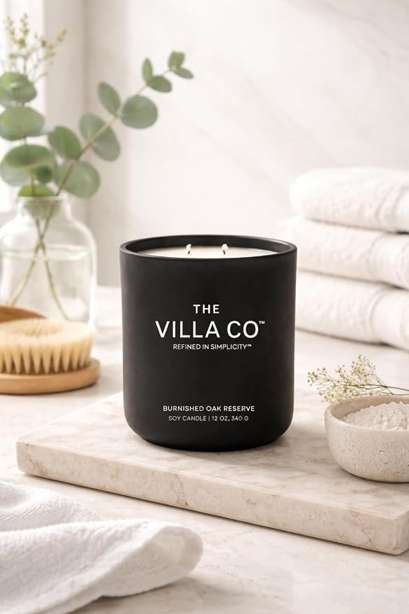 Burnished Oak Reserve | Scented Candle for Women & Men | Hand-Poured, Aromatic & Fragrant | 60 Hour Burn Time 12 OZ | Soy Based | Phthalate Free | Made in USA