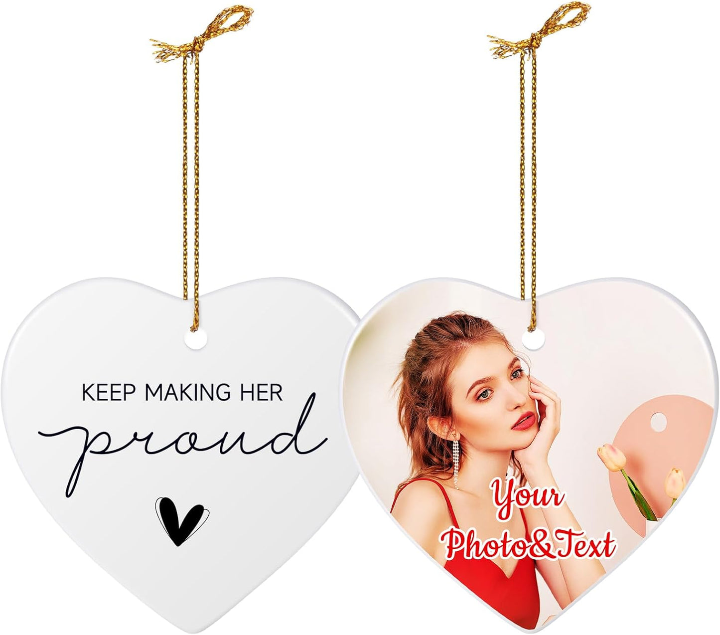 Personalized Keep Making Her Proud Ornament, Memorial Gifts for Loss of Mom Grandmother, Sympathy Gifts for Loss of Loved One, Bereavement Gift Ideas Grief Memorial Gift Christmas Ornament