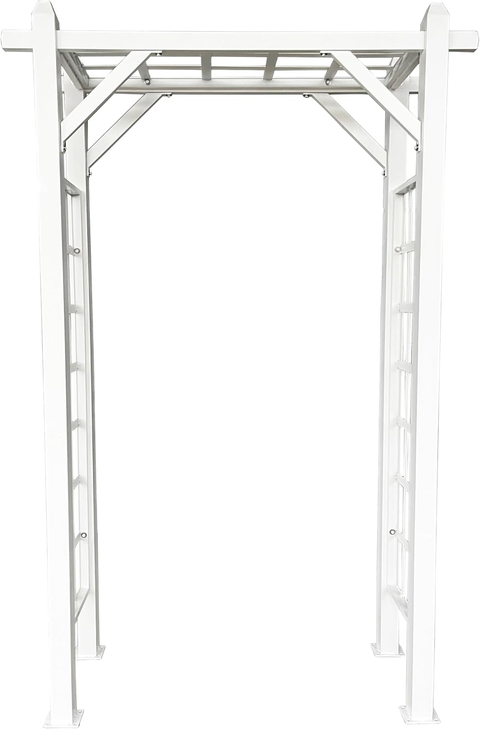White Modern Aluminum Garden Arbor Arch
