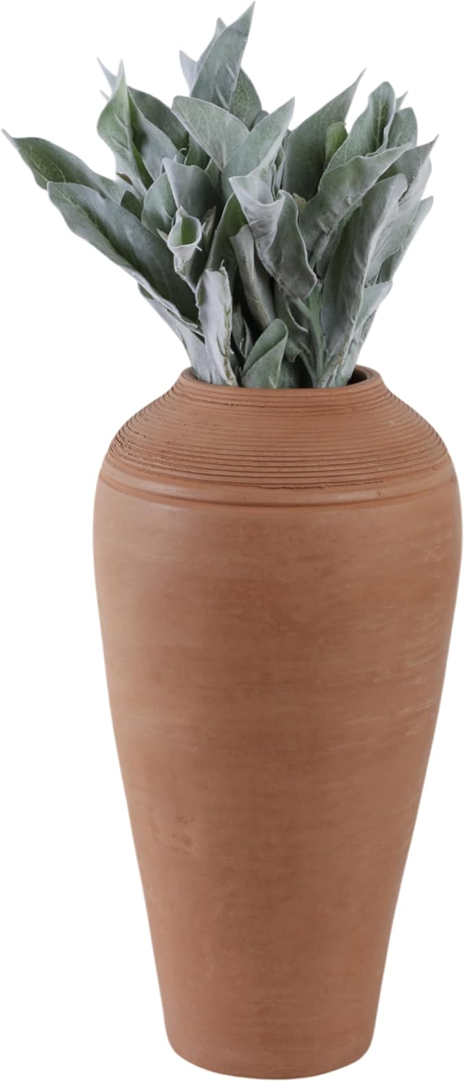Sagebrook Home 16x9 Terracotta Ribbed Floor Vase, Natural