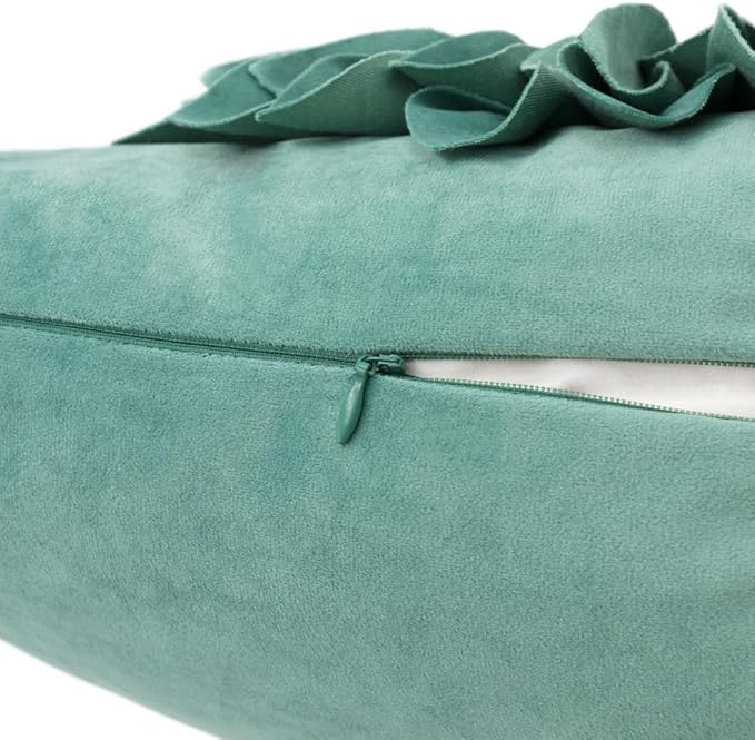 OiseauVoler 3D Sunflower Throw Pillow Cover Decorative Handmade Pillowcases for Couch Farmhouse Living Room Decoration 18x18 Inch Green