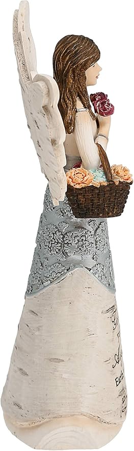 Pavilion - Elements Godmother Angel Figurine - 6-Inch, Holding Basket of Flowers, Godmother You are My Angel Here on Earth