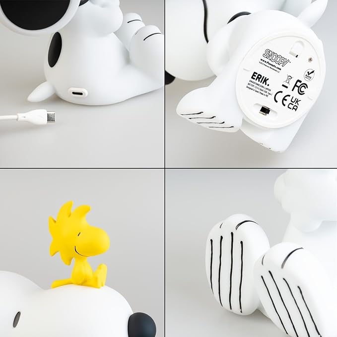 Grupo Erik Snoopy Lamp | Night Light, Kids Lamp, Desk Lamp, Mood Lights, Table Lamp | Snoopy Gifts, Snoopy Merchandise, Peanuts Snoopy, Gifts for Dog Lovers