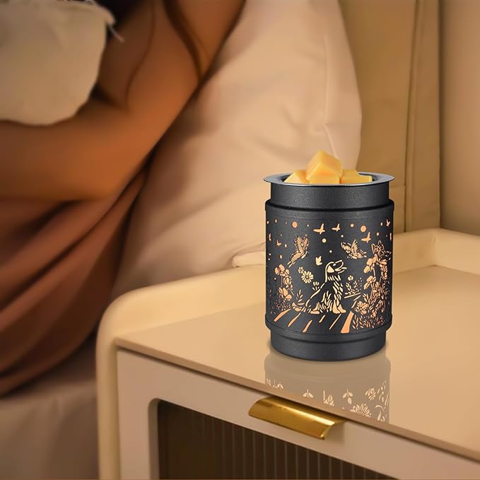 kobodon Wax Melt Warmer Metal Wax Warmer for Scented Wax Electric Fragrance Candle Oil Burner 2 in 1,as Gifts for Moms Grandma Women Girls(Dogs)