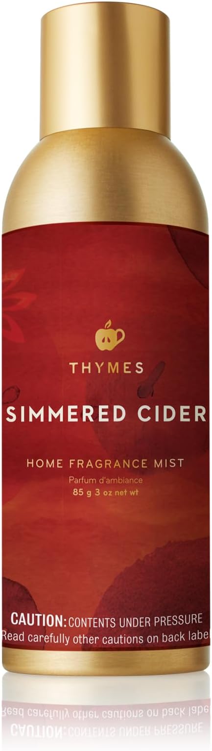 Thymes Home Fragrance Mist – Room Air Fresheners for Home Long Lasting – Air Freshener Spray – Premium Home Fragrance with Notes of Pressed Apple, Clove & Cardamom (Simmered Cider, 3 oz)