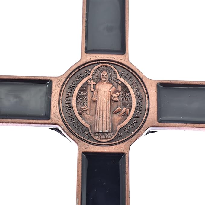 MTYIQS 19.5x9.5cm Crucifix Wall Cross Catholic Saint Cross Jesus Christ Vintage Wall Hanging Cross for Home Decor Wall Cross