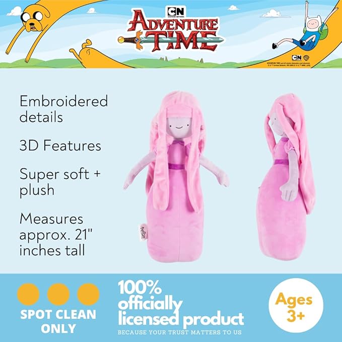 Collectibles Adventure Time Princess Bubblegum Bedding Super Soft Cozy Decorative Cuddle Pillow, (Officially Licensed Product) By Franco