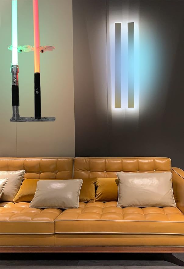 Lightsaber Wall Mount Lightsaber Stand Sword shelf Suitable for Lightsaber Stand Lightsaber Display Swords Light Saber Sword Wall Bracket (Transparent 4 holes)