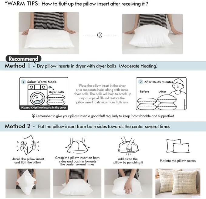 MIULEE Pack of 4 12x18 Outdoor Pillow Inserts, Water-Resistant Throw Pillow Inserts Decorative Premium Rectangle Pillow Stuffer Sham for Porch Swing Couch Sofa Cushion Patio Furniture
