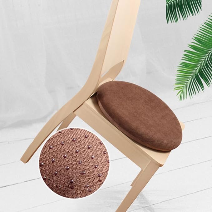 Sigmat Memory Foam Seat Cushion Anti-Slip Soft Round Stool Cushion Chair Pad 13 Inch Geometric