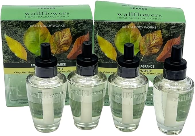 Bath & Body Works Slatkin WallFlower Bulb Refills - Leaves - Two Boxes, Four Bulbs!