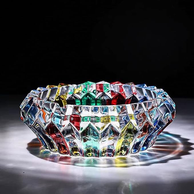 MAGCOLOR Colorful Crystal decorative bowl for kitchen and indoor,Home Office Tabletop Beautiful Decoration Craft-5.5 inch.