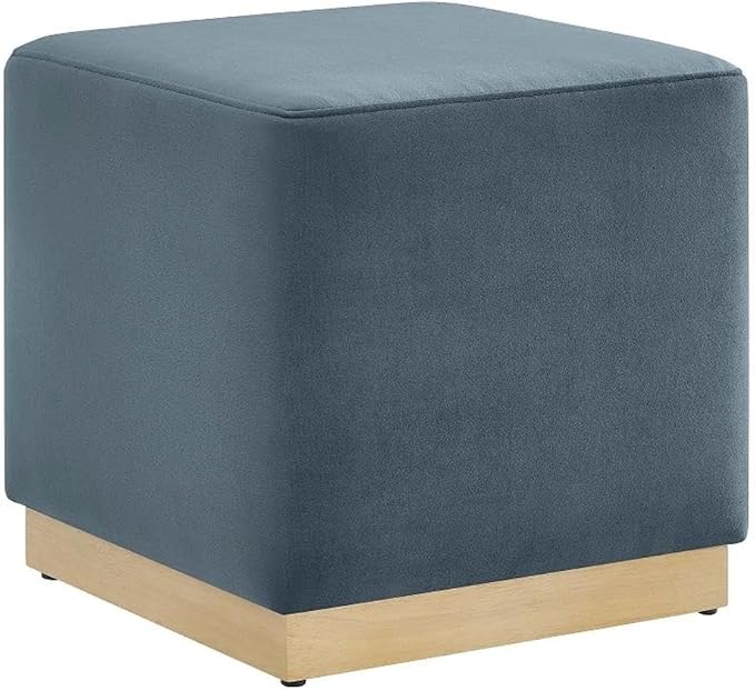 Modway 17" Square Performance Velvet Upholstered Upholstered Ottoman