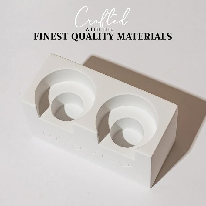 Cube Luxury Candle Holder Set – Modern Décor for Living Room & Dining Table - White