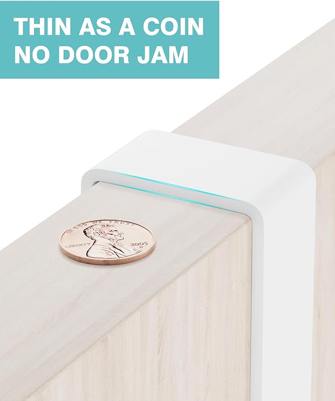 Mop and Broom Holder Wall Mount, No Drill Over the Door Broom and Mop Holder with 4 Slots and 4 Hooks, Wood Tool Hanger for Laundry, Cabinet, Kitchen, Garage