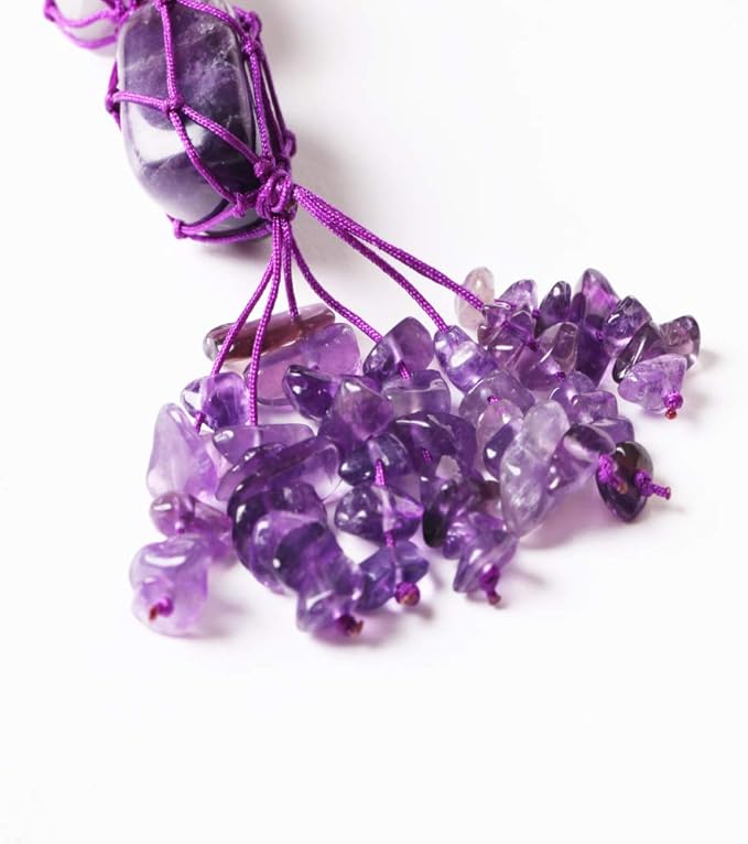 Healing Crystals Home Interior Decoration Car Hanging Ornaments Good Luck Home Window Decoration for Reiki Healing Good Luck Feng Shui (Amethyst)