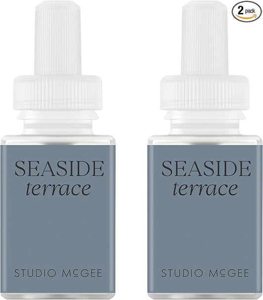 Pura x Studio McGee Home Scent Refill - Smart Air Diffuser - Long-Lasting Luxury Fragrance per Refill - Home Essential - Clean & Safe Diffuser Fragrance - 2 Pack, Seaside Terrace