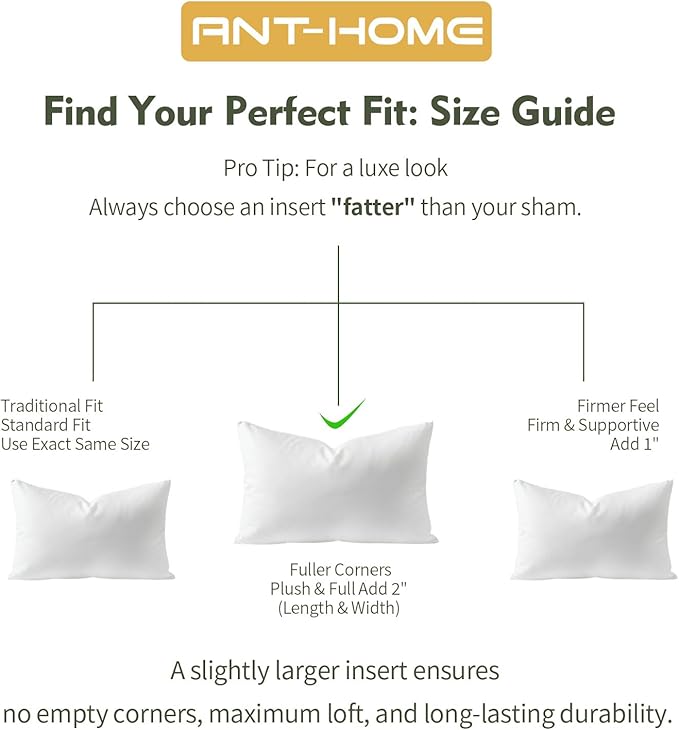 12"x20" Pillow Inserts Soft Feather Pillow Set of 1 Indoor Decorative Sofa Down Pillows Bed Pillows Couch Pillow