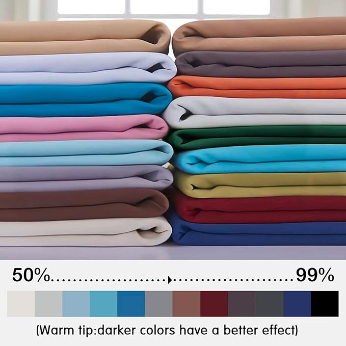 Yakamok Room Darkening Blackout Curtains for Bedroom,Thermal Insulated Grommet Top Light Blocking Window Drapes for Living Room,42W x 63L,Sage Green,2 Panels