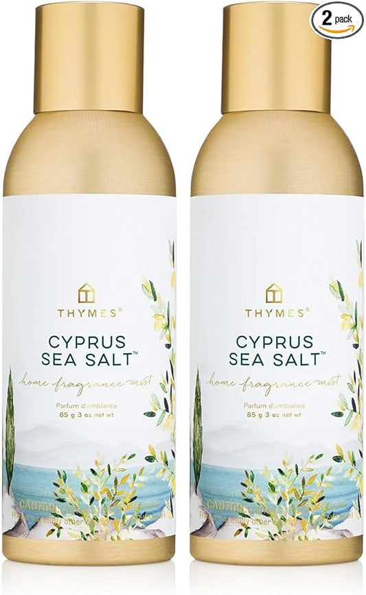 Thymes Cyprus Sea Salt Home Fragrance Mist (3.0 oz) (Pack of 2)