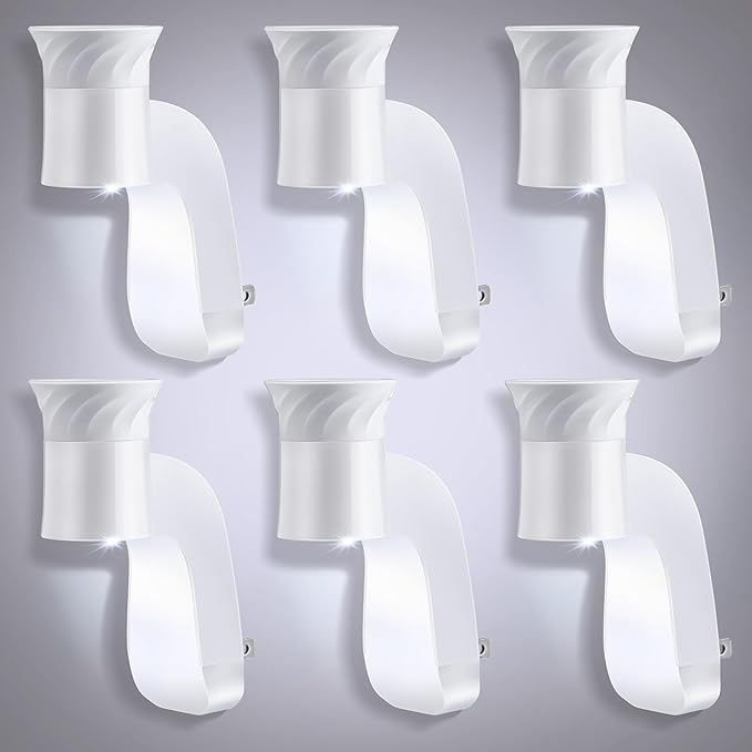Saillong 6 Pack Wall Fragrance Plug with Night Light, Compatible with Bath & Body Works WallFlower Refills, ETL Certified, Rotatable Plug Design Fragrance Diffuser for Home & Office