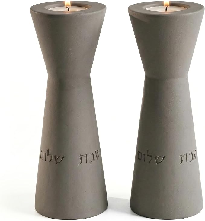 Aura Luxury Candle Holder Set – Modern Décor for Living Room & Dining Table - Gray