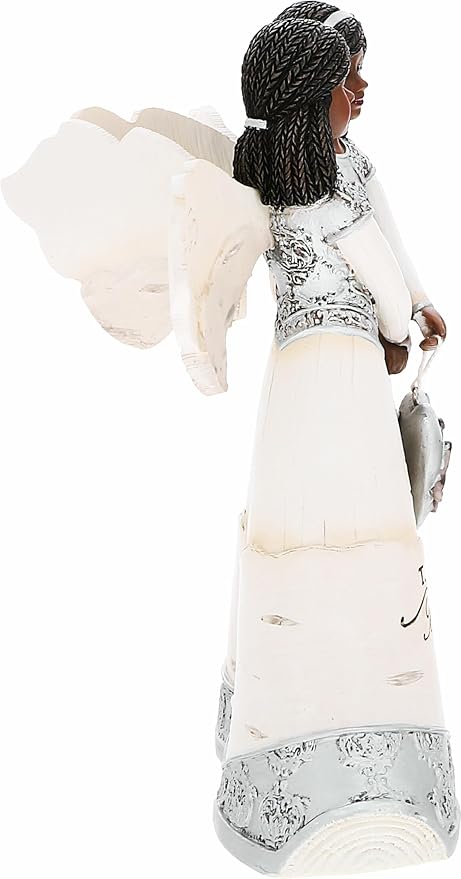 Pavilion - Wonderful Friend - 5.5" Double Ebony Angel Figurine Religious Best Friend Bestie BFF God Jesus Lover Christian Christ Gift Present