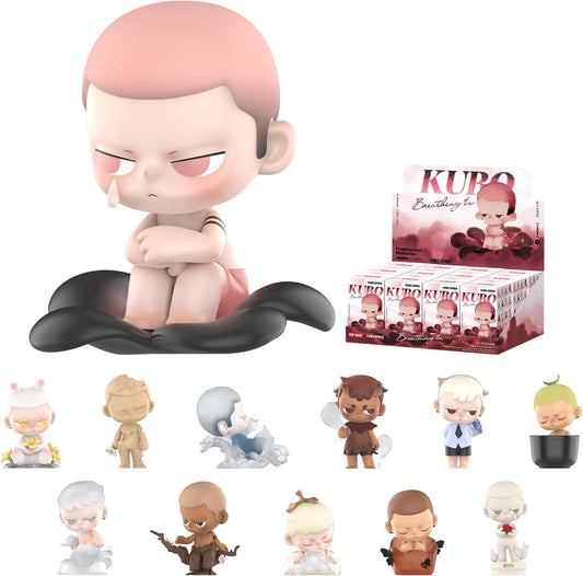 POP MART Kubo Breathing in Series Blind Box Figures, Random Design Action Figures Collectible Toys Home Decorations, Holiday Birthday Gifts for Girls and Boys, Whole Set