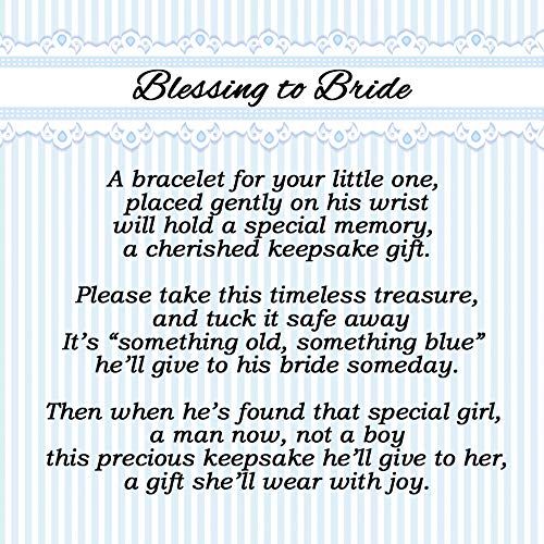 Cherished Moments Baby Blessing to Bride Christening Cross Bracelet for Boys in Sterling Silver