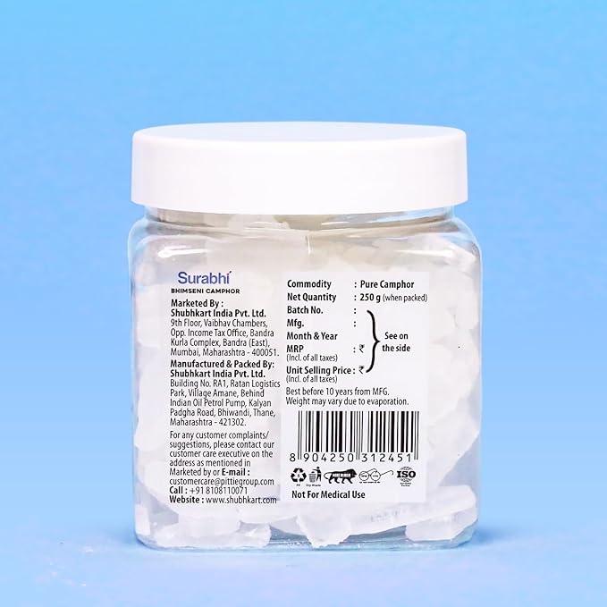 Shubhkart Bhimseni 100% Pure Camphor 250 gm