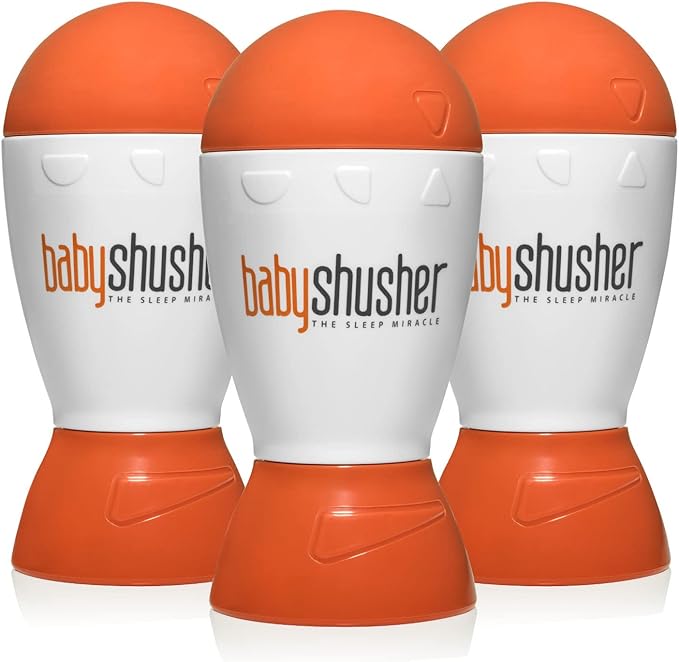 Baby Shusher Portable Sound Machine - White Noise Sound Machine, Baby Soother for Sleeping, Newborn Essentials for Crib, Battery Operated Hush, Travel Friendly - 3 Count