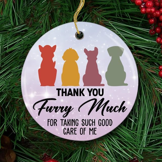 Vet Christmas Ornament 2025-3" Ceramic, Vet Tech Week Appreciation Gifts Bulk for Women Men, Thank You Gift for Veterinarian Dog Cat Grommer Sitter Trainer Kennel Tech Home Décor