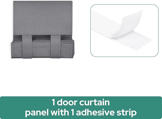 HOMEIDEAS 100% Linen Blackout Sidelight Curtains for Front Door, Side Door Window Curtains, Small Window,Thermal Insulated Covering, 1 Panel, W12 X L40 Inch, Dark Grey