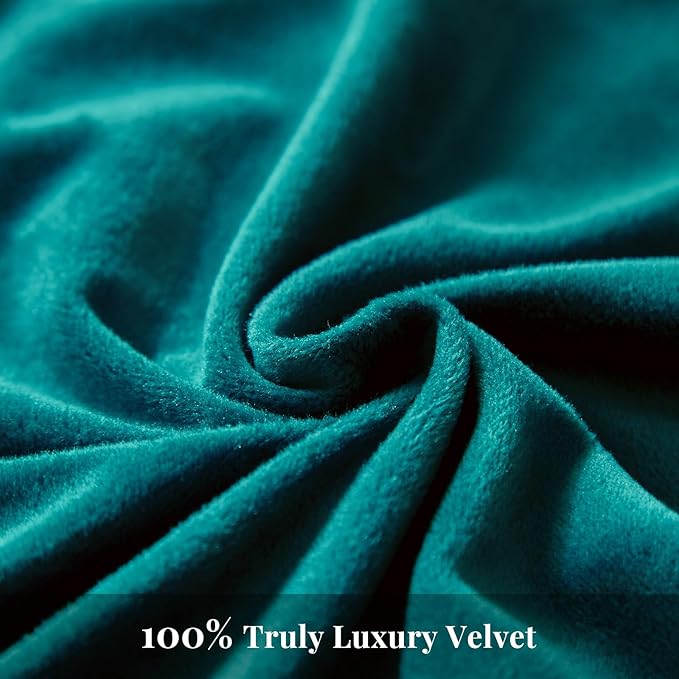 WARMDERN Teal Blue Flannel Velvet Duvet Cover Queen Size Duvet Cover Bedding Sets, 3pcs Ultra Soft Luxury Textured Modern Crystal Velvet Duvet Covers with Zipper Closure(Teal Blue, Queen)
