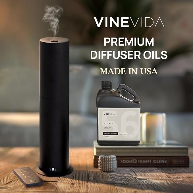 VINEVIDA [128 Fl Oz] Ocean Rain Fragrance Oil for Cold Air Diffusers, Essential Oils for Diffuser Oil Refill & Air Freshener Room Spray