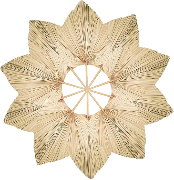 Natural Dried Palm Leaves, 17.3 Inch, 10 Pieces, Beige and Brown, for Wedding Decor and Centerpieces (Brown)