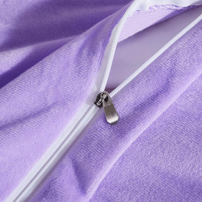 Tie Dye Printed Faux Fur Bedding Set Modern Abstract Shaggy Plush Duvet Cover with Pillow Shams, Ultra Soft Warm (King, Tie Dye Lilac)
