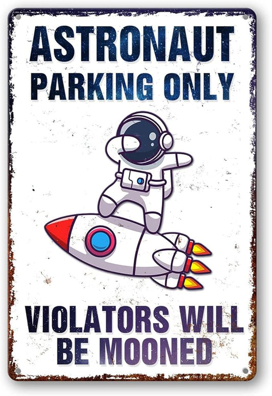 Outer Space Room Wall Decor For Kids Astronaut Decorations For Boys Space Themed Bedroom Decor For Boy Vintage Metal Tin Sign Space Decoration Space Theme Signs Birthday Party Gifts For Girls Bathroom