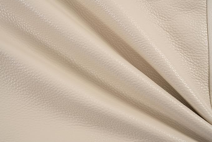 Full Grain Leather Throw Pillow Cover (20" x 20") (Cream) | Cowhide Sofa Cushion Case Thick Genuine Leather Throw Pillow for Living Room Bedroom and Home Office, Pack of 1, Cover Only
