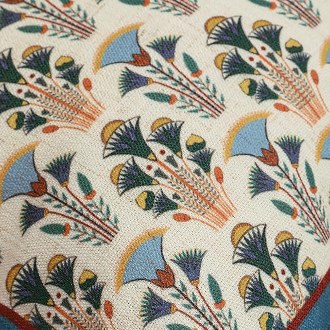 patdrea French Vintage Linen Throw Pillow Cover,18"x18",Set of 2-Wensel D | RusticDecorative Pillow Case,Farmhouse Floral Pattern,Cushion Coverfor Couch Living Room Bedroom Sofa