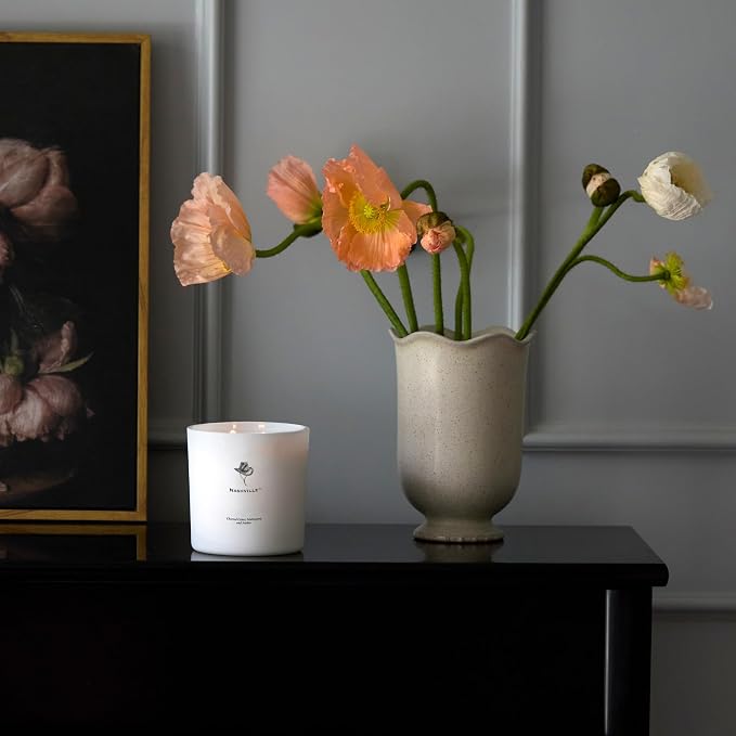 Archipelago Botanicals Nashville Luxe Candle, Charred Cedar, Mahogany & Amber, Warm Woodsy Scented Candle, Elegant White Glass Jar, Premium Wax Blend, Double Wicks, 100 Hour Burn, 13 oz