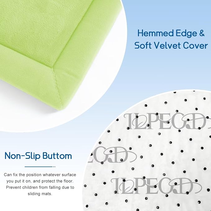 Baby Play Mat for Floor Nursery Muscle Mat Area Rug Playroom Rug 59x79" Elastic Foam 1.3" Thick Crawling Mat for Babies,Toddlers, Infants (Light Green)