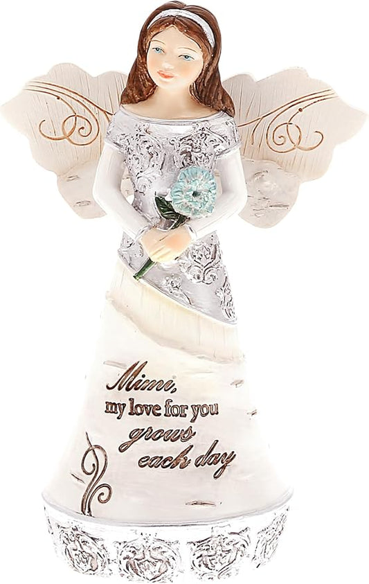 Pavilion - Mimi My Love for You Grows Each Day - 5.5" Angel Figurine Religious God Jesus Christ Grandma Grandmother Gift from Grandkids Granddaughter Grandson Home Decor Present