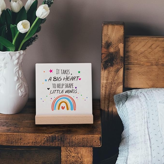 Teacher Appreciation Gifts for Christmas, Graduation Birthday Teacher's Day Gifts for Teacher Mentor Coach- It takes a big heart to shape little minds