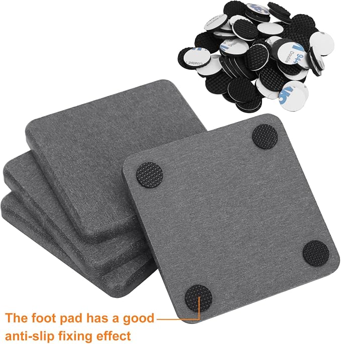 40 Pack 3.15" Square Diatomaceous Earth Coaster, Versatile Water Absorbent Diatomite Coaster, Premium Water Absorbing Bath Stone Mat for Modern Home by KUKLIPJIM