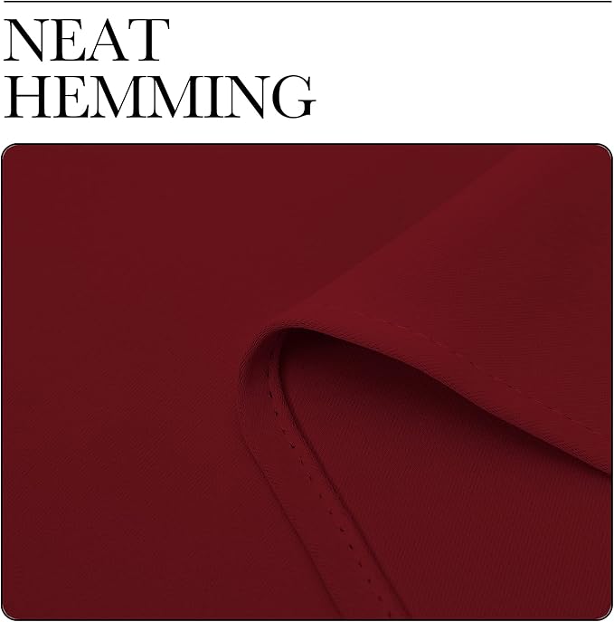 NICETOWN Christmas Burgundy Blackout Curtains and Drapes - Soft Fabric Thermal Insulated Solid Rod Pocket Room Darkening Draperies for Window (2 Panels, 52 inches Width by 63 inches Length)