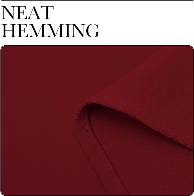 NICETOWN 36 inch Curtains for Small Windows, Thermal Insulated Privacy Short Drapes for Kitchen Bathroom (Set of 2, Burgundy Red, 34" Wide)