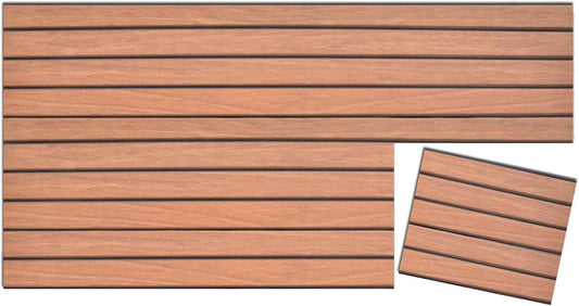 IZODEKOR 3D Wood Effect Wall Panels - Faux Wood Paneling for Living Room, Kitchen, Bathroom and More | Natural Wood Look | Easy Application | Chestnut Shell Wood (10" x 10")