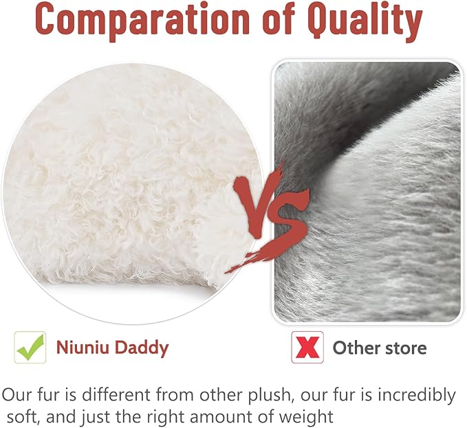Niuniu Daddy 20" | 3.3 Pound Sheep Weighted Stuffed Animals, Large White Goat Pillowfort Stuffed Lap Animal Toys for Kids Adults, Big Plush Body Pillow for Presents Birthday Christmas Holiday